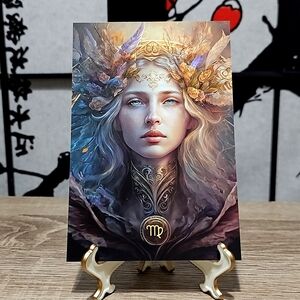 4x6 Virgo Zodiac The Maiden Art Print